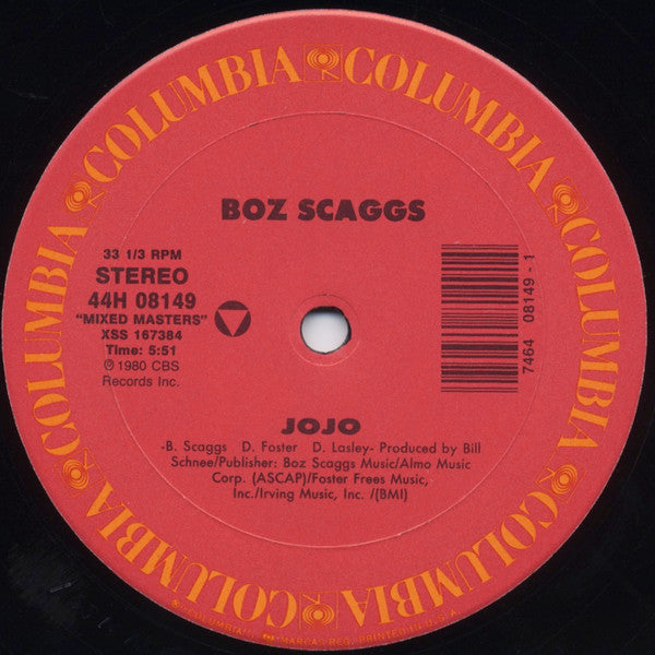 Master Release: Jojo / Breakdown Dead Ahead by Boz Scaggs