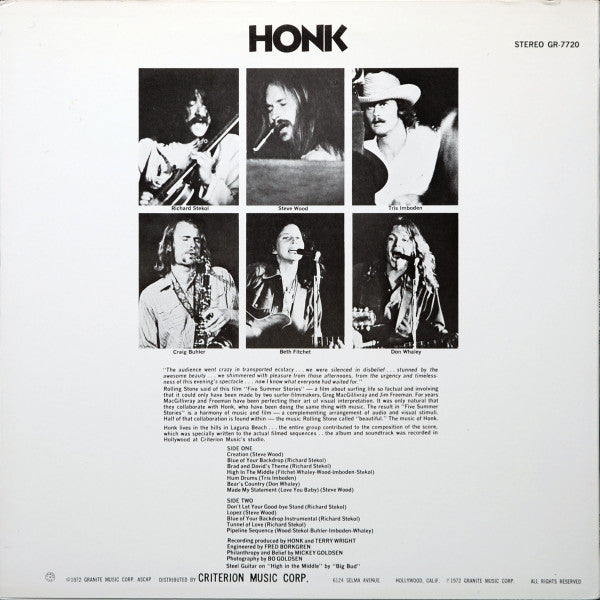 Master Release: The Original Sound Track from Five Summer Stories by Honk (2)
