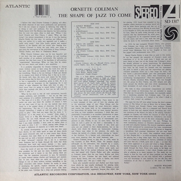 Release: The Shape Of Jazz To Come-Vinyl-US-None-1317, SD 1317-6078923