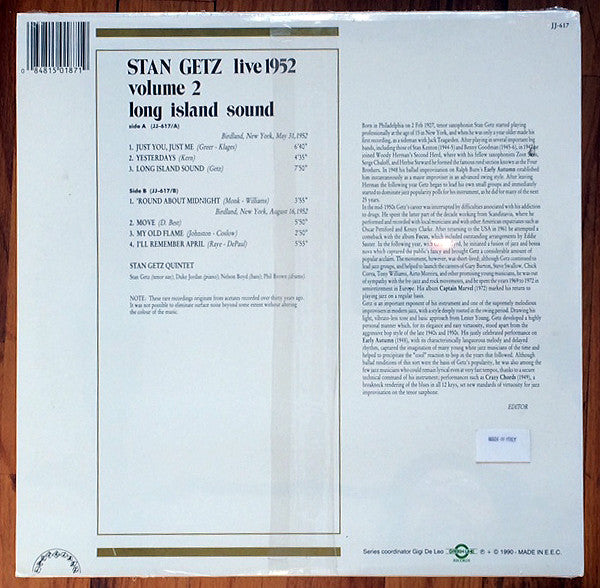 Live 1952, Volume 2: Long Island Sound