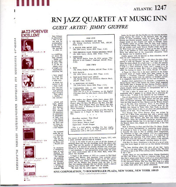 The Modern Jazz Quartet At Music Inn