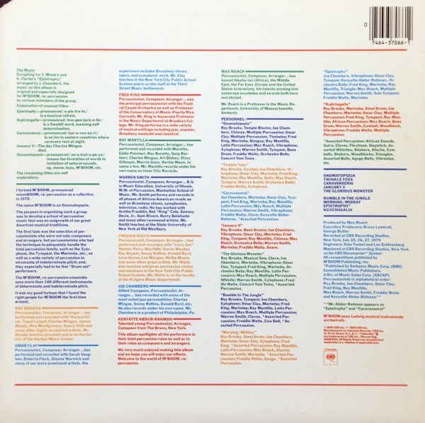 Release: M'Boom-Vinyl-US-1981-JC 37066-2880615
