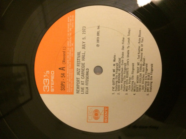 Release: Newport Jazz Festival Live At Carnegie Hall,  July 5, 1973-Vinyl-Japan-1973-SOPJ 54-55-8786602