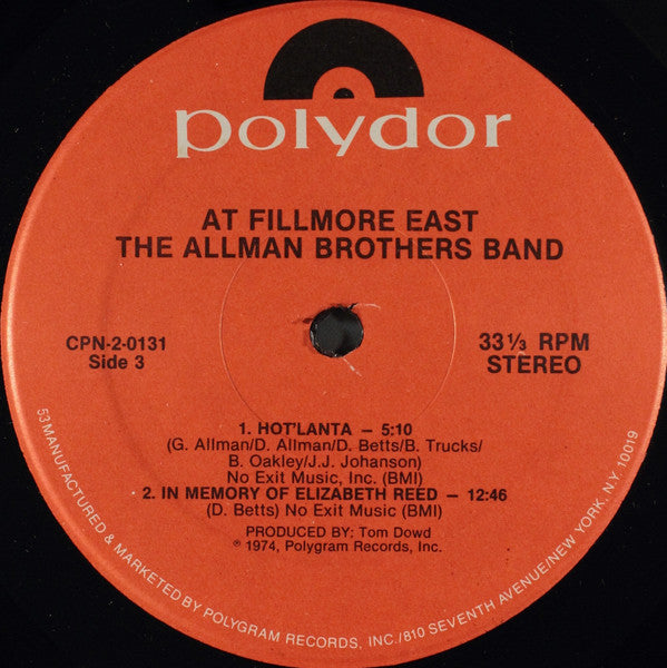 The Allman Brothers Band At Fillmore East