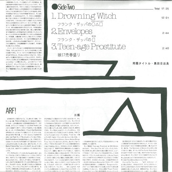 Ship Arriving Too Late To Save A Drowning Witch = フランク・ザッパのマル サンカク シカク
