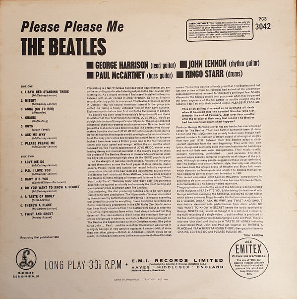 Release: Please Please Me-Vinyl-UK-1980-PCS 3042-5591012