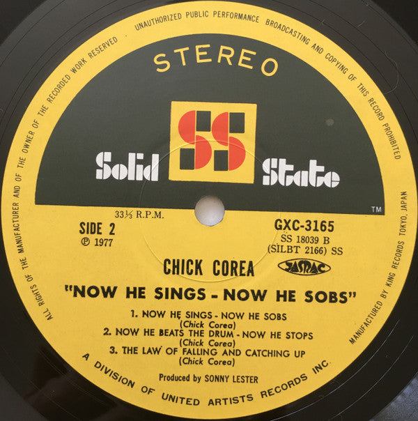 Now He Sings, Now He Sobs