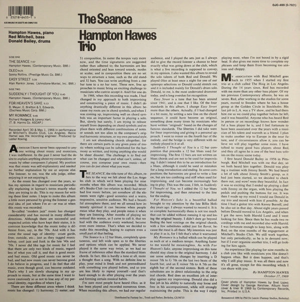 Release: The Seance-Vinyl-US-1990-S7621, OJC-455-3279834