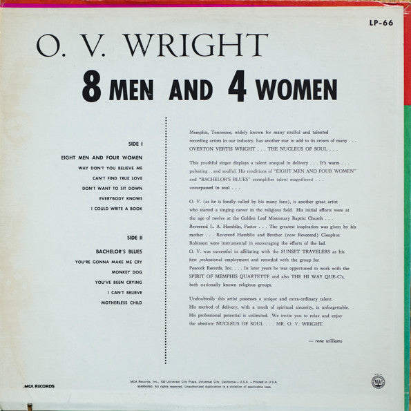 Release: 8 Men And 4 Women-Vinyl-US-1979-LP-66, BL-66-5797787