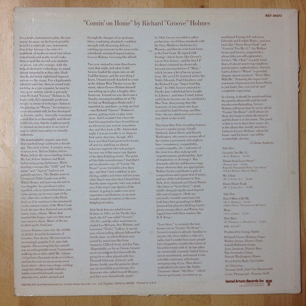 Master Release: Comin' On Home by Richard "Groove" Holmes