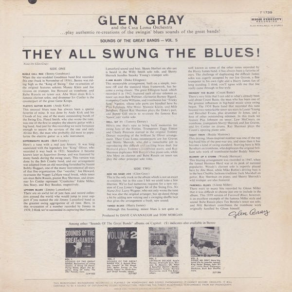 Master Release: They All Swung The Blues (Sounds Of The Great Bands - Vol. 5) by Glen Gray & The Casa Loma Orchestra