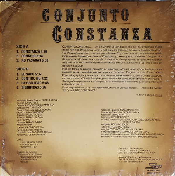Release: Conjunto Constanza-Vinyl-US-1981-STEREO SLP 726, SLP726, SLP 726-3780130