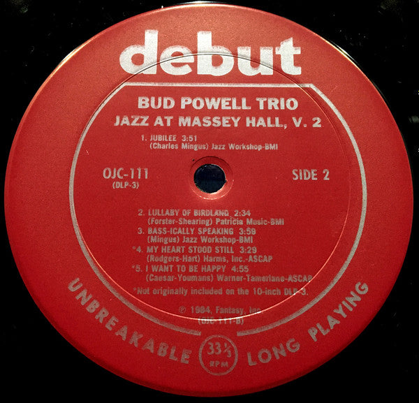 Jazz At Massey Hall Volume Two