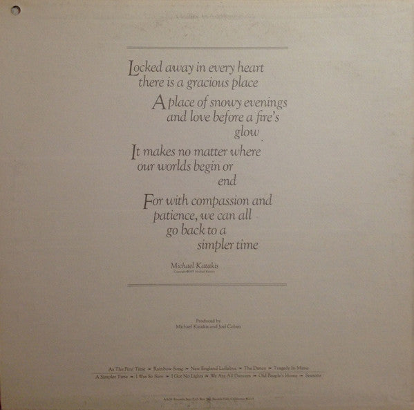 Release: A Simpler Time-Vinyl-US-1977-SP-4635-8723332