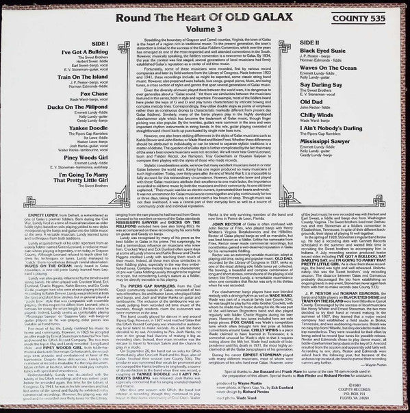 Round The Heart Of Old Galax Volume 3