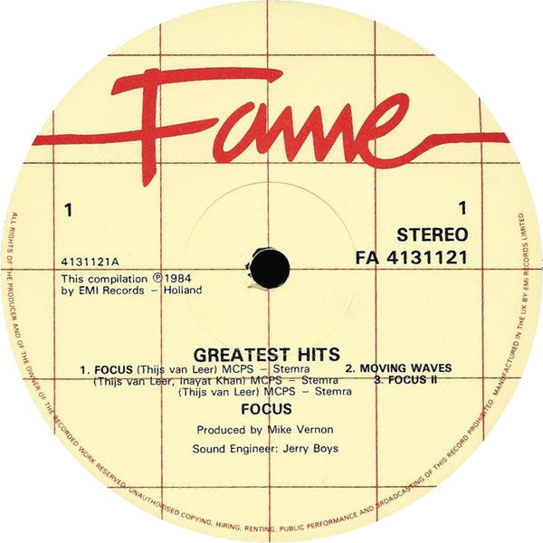 Master Release: Greatest Hits Of Focus by Focus (2)