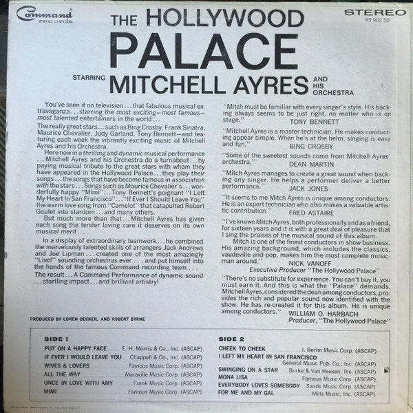 Release: The Hollywood Palace-Vinyl-US-1972-RS 902 SD, RS 902-S.D.-8117853