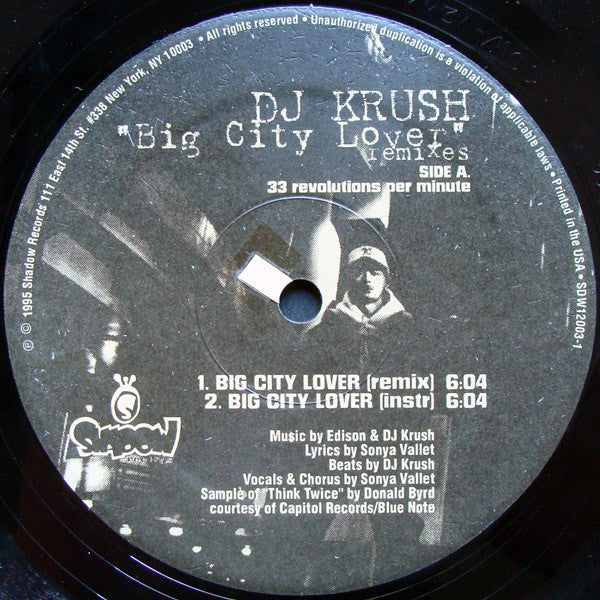 Master Release: Big City Lover Remix by DJ Krush