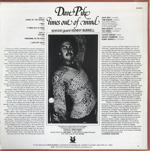 Release: Times Out Of Mind-Vinyl-US-1976-MR 5092-1737655