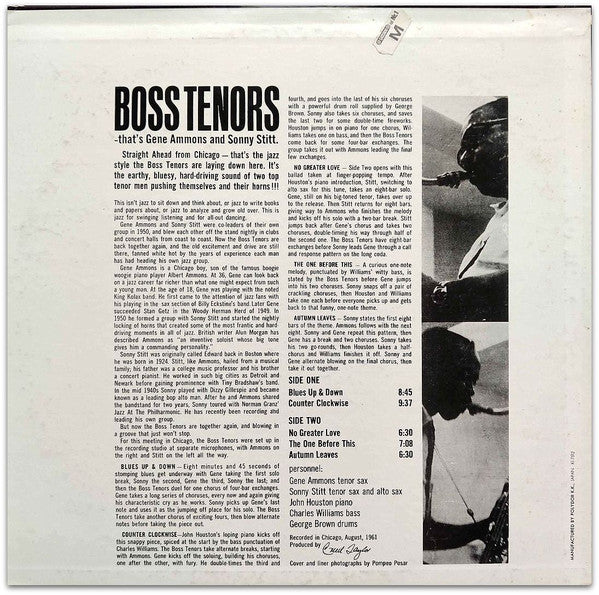 Boss Tenors: Straight Ahead From Chicago August 1961