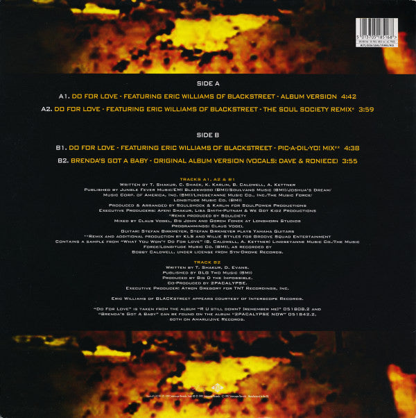 Release: Do For Love-Vinyl-Europe-1997-0518516, 0518516, 051851.6, 051851.6-5035019