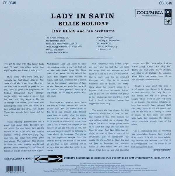 Release: Lady In Satin-Vinyl-UK-2016-CS 8048, CS 8048-8135522