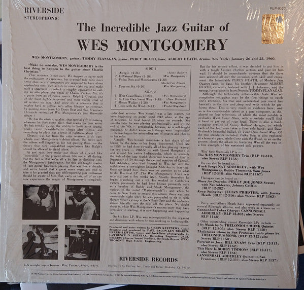 The Incredible Jazz Guitar Of Wes Montgomery