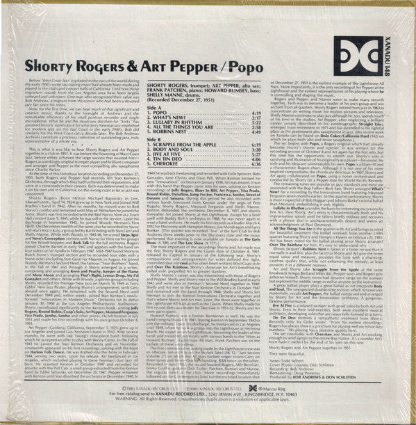 Release: Popo-Vinyl-US-1980-Xanadu 148, XANADU 148-4625292