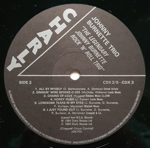 The Legendary Johnny Burnette Rock N Roll Trio