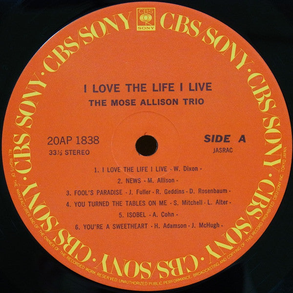 Release: I Love The Life I Live-Vinyl-Japan-1980-20AP 1838-6282327