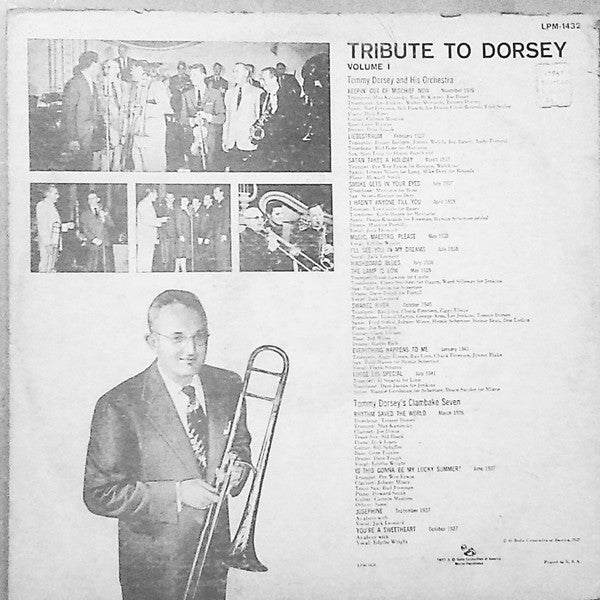 Master Release: Tribute To Dorsey Volume 1 by Tommy Dorsey And His Orchestra