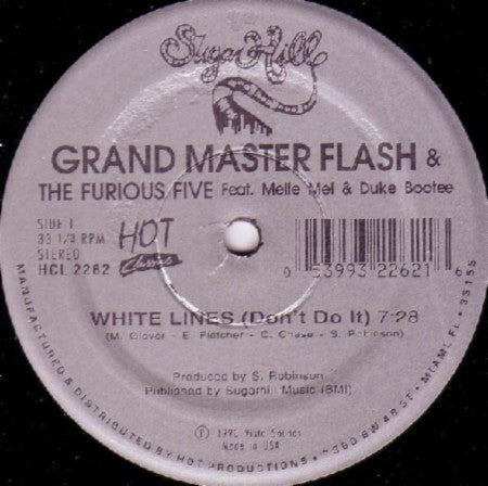 Master Release: White Lines (Don't Do It) / Message II (Survival) by Grandmaster Flash & The Furious Five