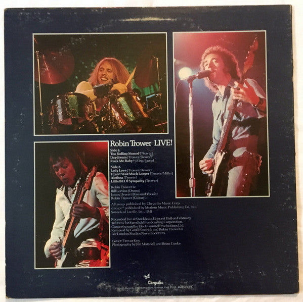 Release: Robin Trower Live!-Vinyl-US-None-CHR 1089-9485216
