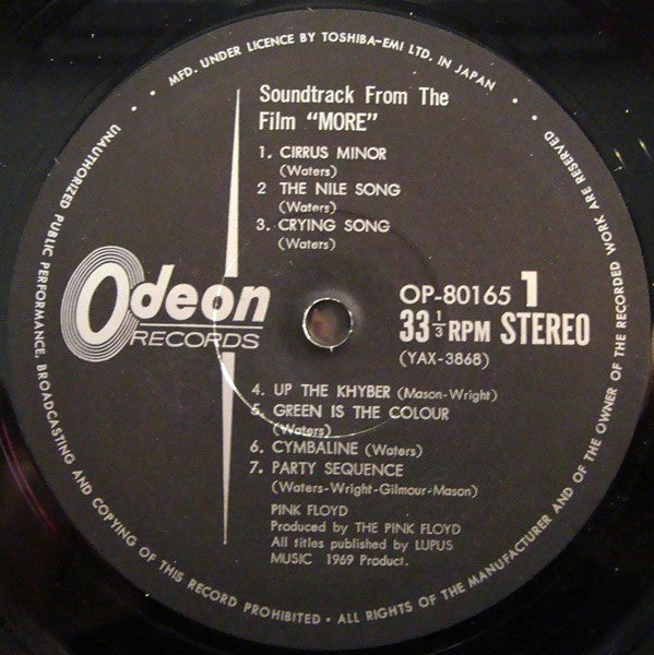 Soundtrack From The Film "More"