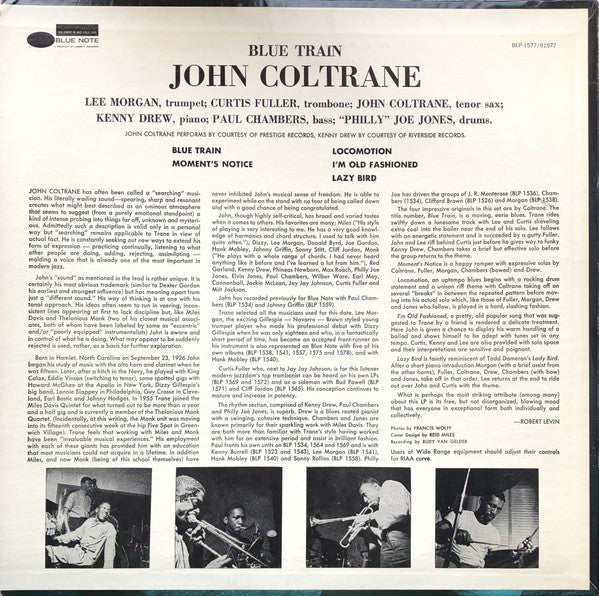 Release: Blue Train-Vinyl-US-None-LW-81577, BST 81577-9608468