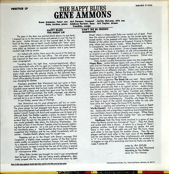 Master Release: Hi Fidelity Jam Session by Gene Ammons