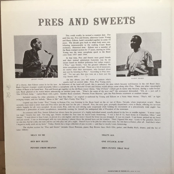 Pres & Sweets