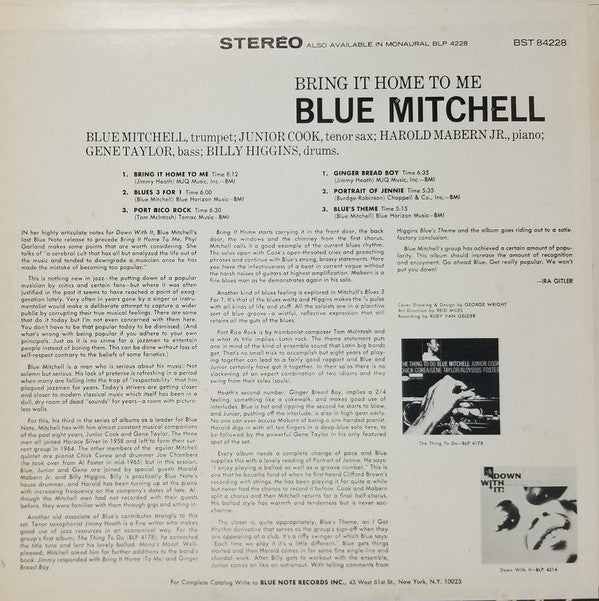 Master Release: Bring It Home To Me by Blue Mitchell