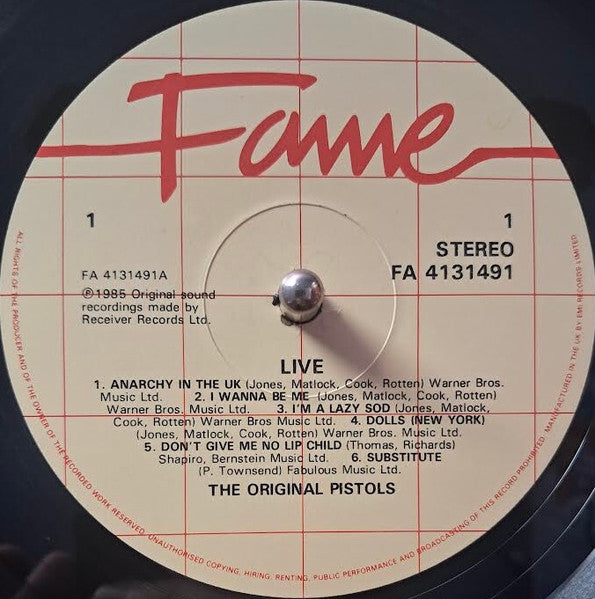 The Original Pistols Live