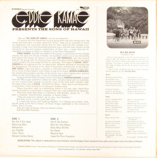 Eddie Kamae Presents The Sons Of Hawaii