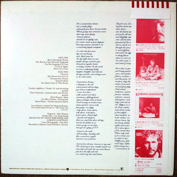 Release: Summertime Dream-Vinyl-Japan-1976-P-10224R-6361759