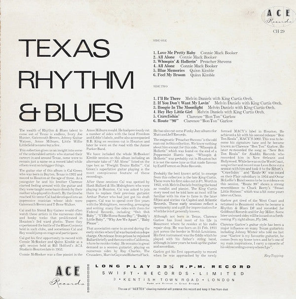 Master Release: Texas Rhythm And Blues by Various