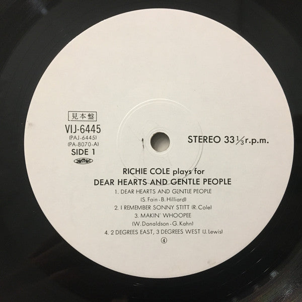 Richie Cole Plays For 'Dear Hearts And Gentle People'