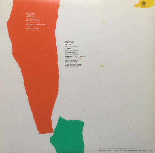 Release: Abacab-Vinyl-Japan-1981-25PP-32-7116332