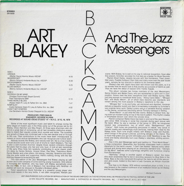 Release: Unknown Release-Vinyl-US-1976-SR 5003, SR-5003-4875735