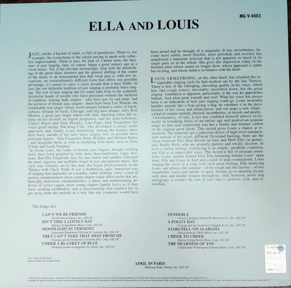 Release: Ella And Louis-Vinyl-UK-2016-MG V-4003-8463432