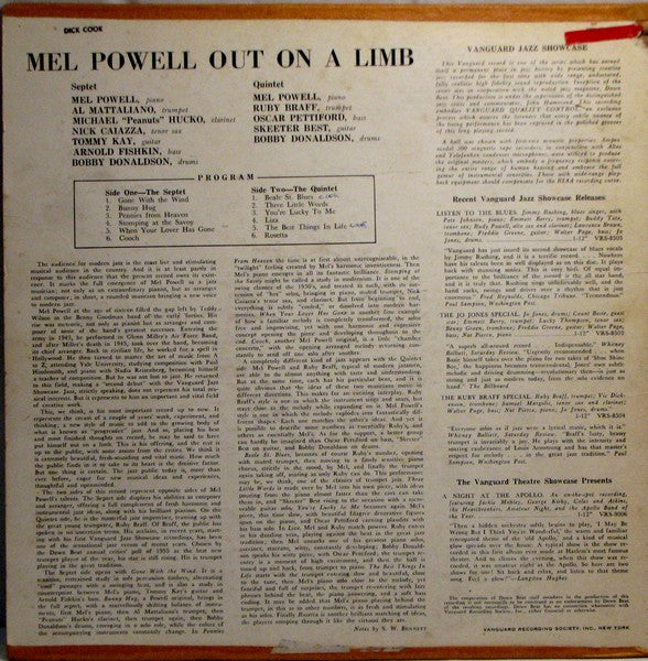 Release: Out On A Limb-Vinyl-US-1955-VRS-8506-3626613