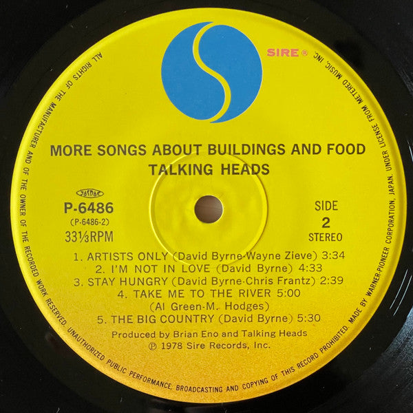 More Songs About Buildings And Food