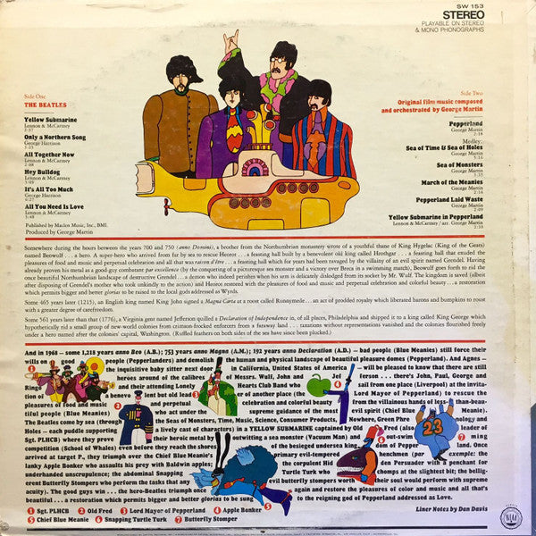 Release: Yellow Submarine-Vinyl-US-1969-SW-153, SW 153-8169862