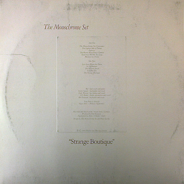 Release: "Strange Boutique"-Vinyl-UK-1980-Did. 4, DID 4-4455170